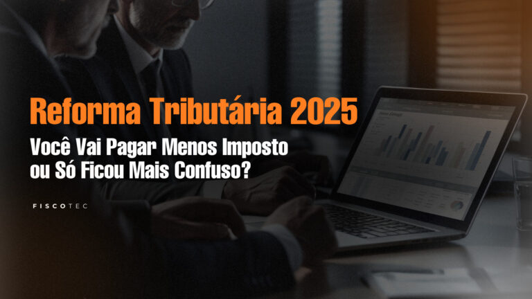 Infográfico sobre reforma tributária 2025 mostrando as mudanças com CBS, IBS, cronograma e impactos para empresas